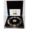 Image 3 : 24K GOLD PLT LUNAR CALENDAR COIN SET W BOX