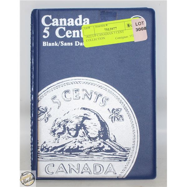 1822 UP CANADIAN 5 CENT COLLECTION