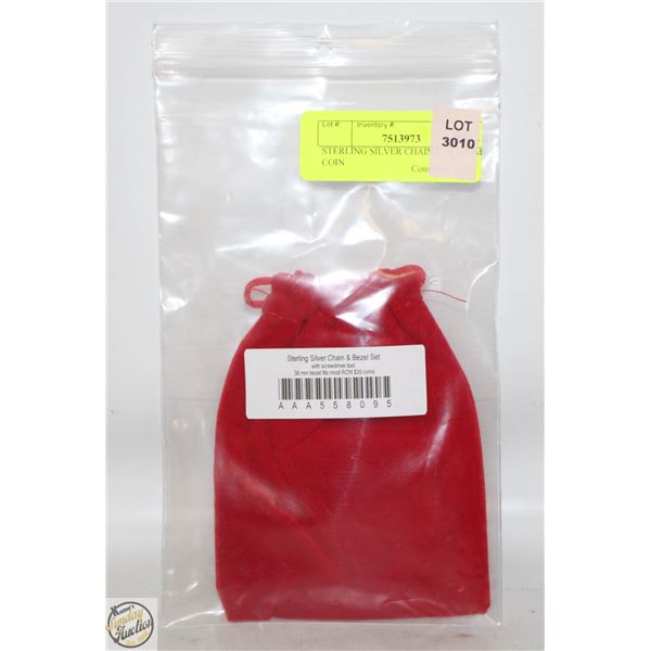 STERLING SILVER CHAIN FOR 38MM COIN