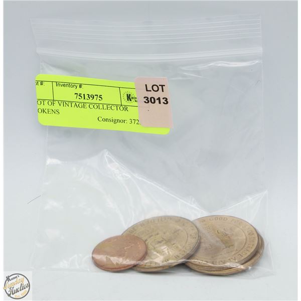 LOT OF VINTAGE COLLECTOR TOKENS
