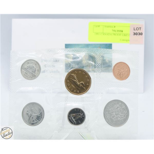 1991 CANADA PROOF LIKE COIN SET