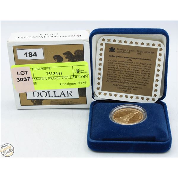 1994 CANADA PROOF DOLLAR COIN IN CASE