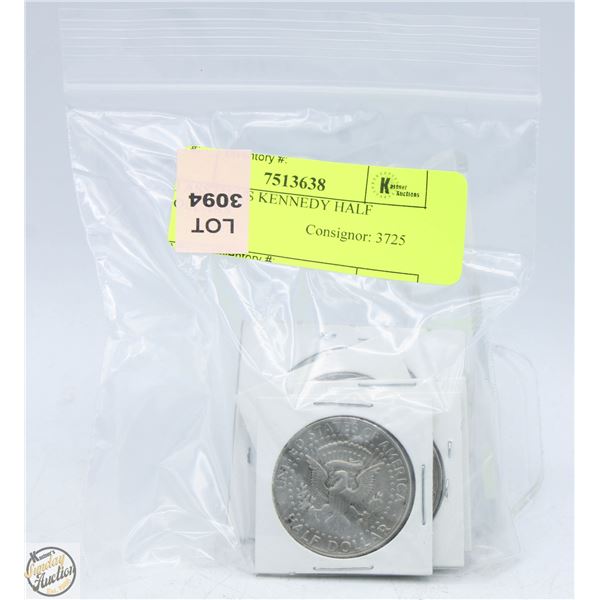 10 ASSTD US KENNEDY HALF DOLLARS