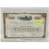 Image 1 : 1936 STOCK CERTIFICATE OHIO RAILROAD