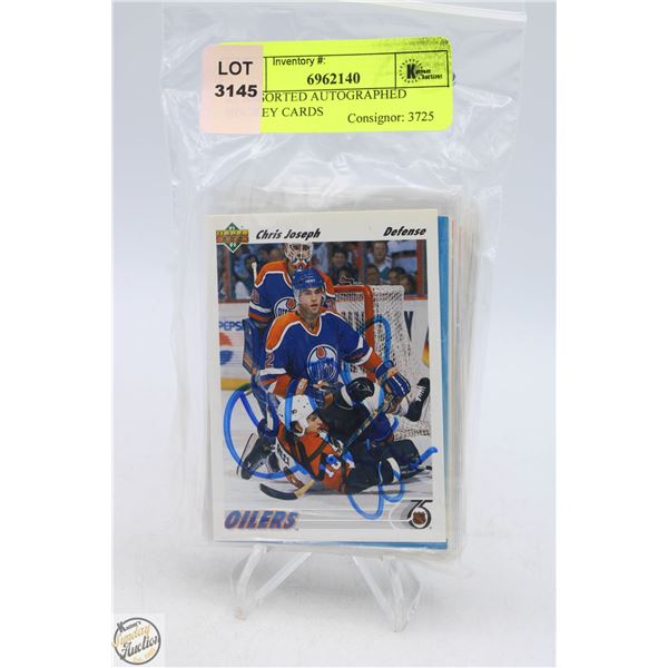 25 ASSORTED AUTOGRAPHED HOCKEY CARDS