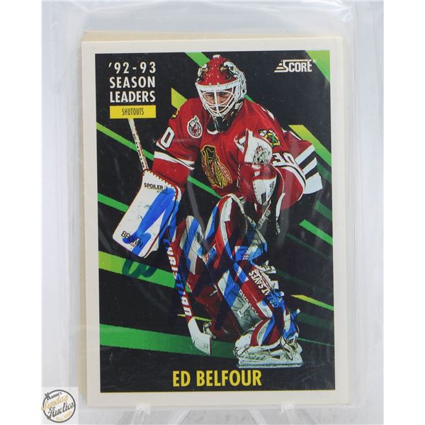 ED BELFOUR AUTOGRAPH CARD LOT OF 7