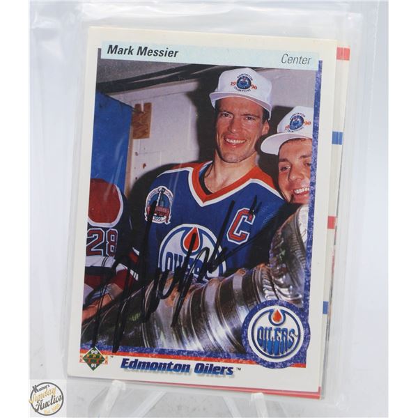 MARK MESSIER AUTOGRAPH CARD LOT OF 6
