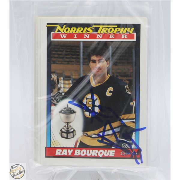 RAY BOURQUE AUTOGRAPH CARD LOT OF 5