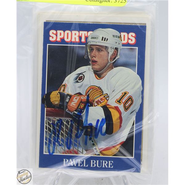 PAVEL BURE AUTOGRAPH CARD LOT OF 7