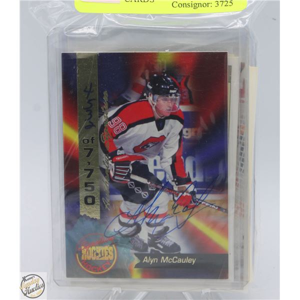 25 ASSORTED AUTOGRAPHED HOCKEY CARDS