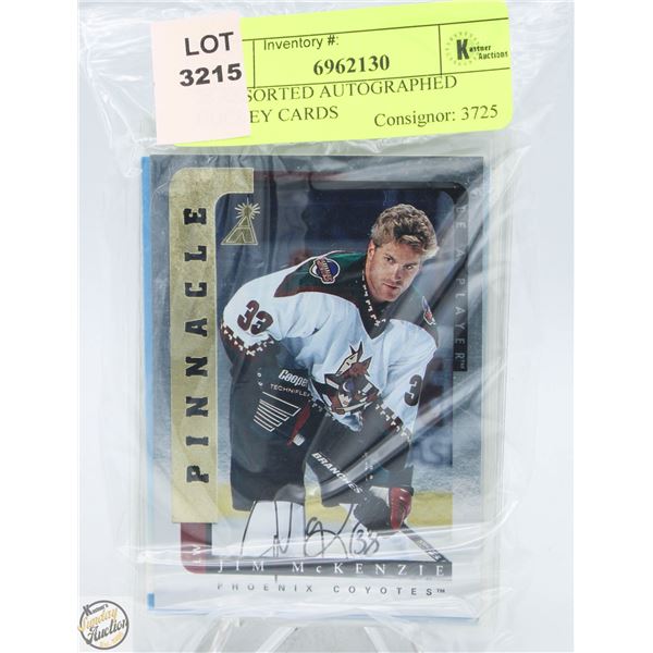 25 ASSORTED AUTOGRAPHED HOCKEY CARDS