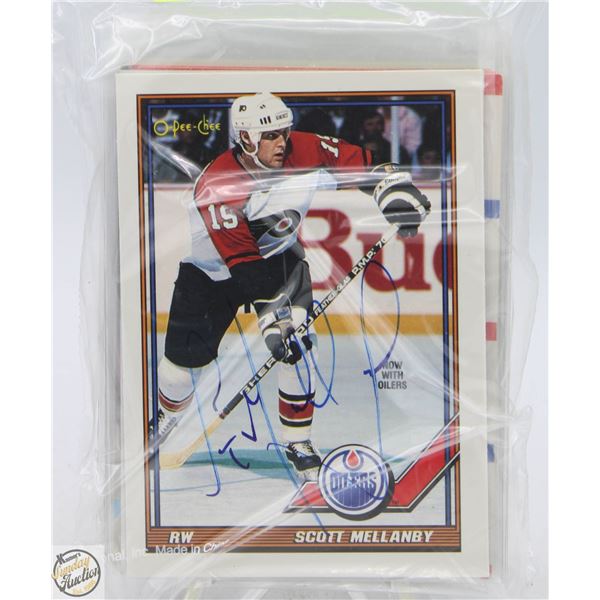 25 ASSORTED AUTOGRAPHED HOCKEY CARDS