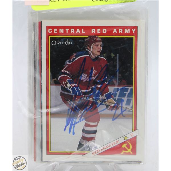 25 ASSORTED AUTOGRAPHED HOCKEY CARDS