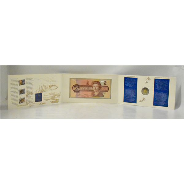 1996 CANADA UNCIRC $2 BILL $ COIN SET