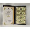 Image 1 : BOOK OF UNCUT US $2 BILLS W COA
