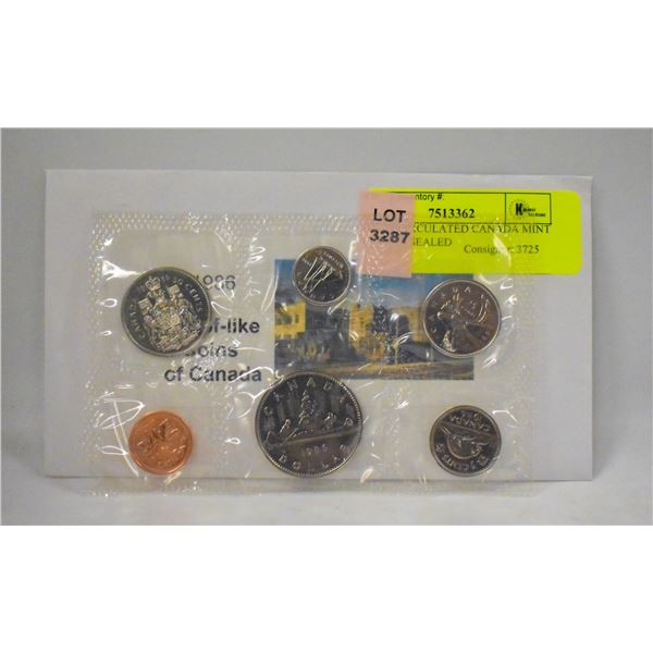1986 UNCIRCULATED CANADA MINT COIN SET SEALED