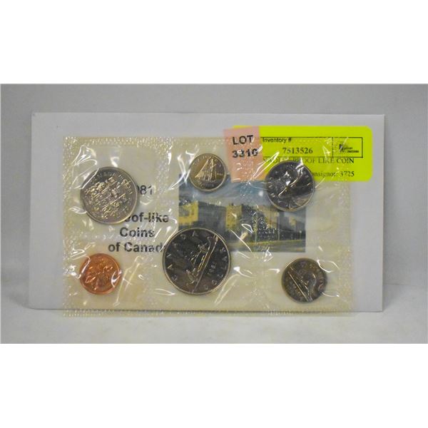 1981 CANADIAN PROOF LIKE COIN SET