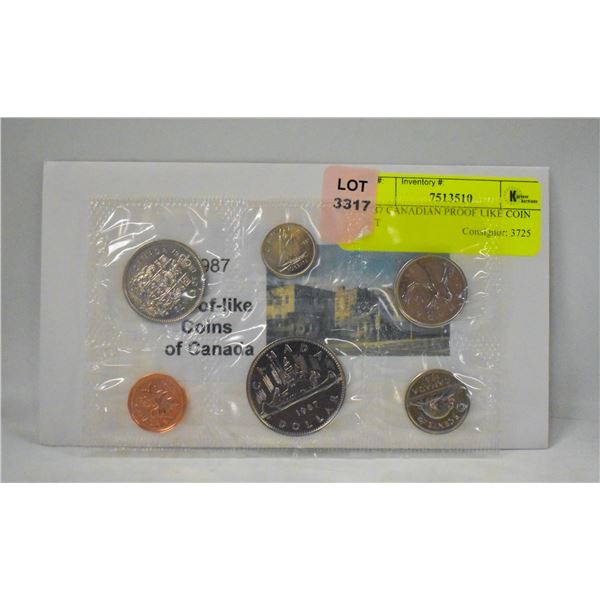 1987 CANADIAN PROOF LIKE COIN SET