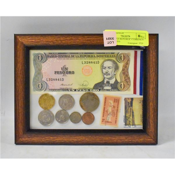 DOMINICAN REPUBLIC CURRENCY SET FRAMED