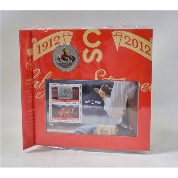 2012 CALGARY STAMPEDE COIN & STAMP SET