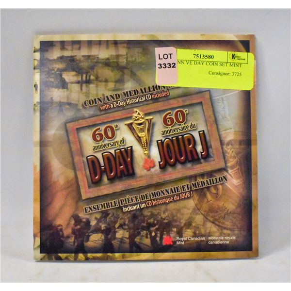 60TH ANN VE DAY COIN SET MINT