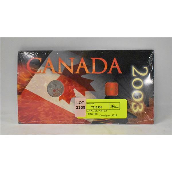 2003 CANADIAN QUARTER SPECIMEN UNCIRC