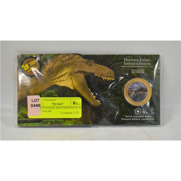 2010 CANADIAN MINT DINOSAUR 50 CENT UNCIRC
