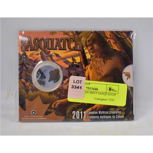 2011 CANADIAN MINT SASQUATCH COIN UNCIRC