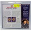 Image 1 : 2 US DOLLAR COINS UNCIRC JOHN ADAMS
