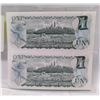 Image 2 : PAIR UNCUT UNCIRC CANADA $1 BILLS