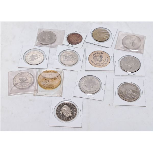 5 ASSORTED TOKEN COINS