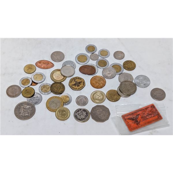 ASSORTED ANTIQUE WORLD COINS