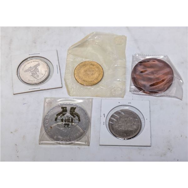 LOT ASSORTED TOKEN COINS