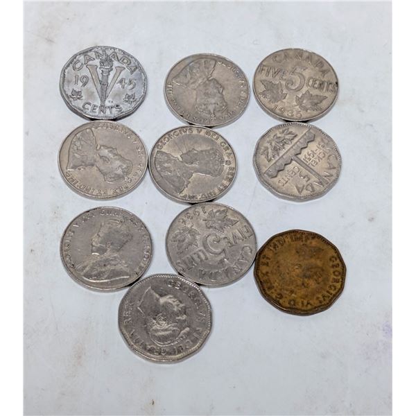 LOT OF ANTIQUE CANADIAN NICKELS