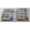 Image 1 : LOT OF 10 CANADIAN $1 BILLS