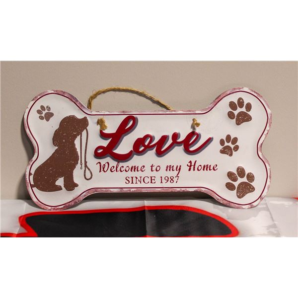 DOG BONE LOVE SIGN
