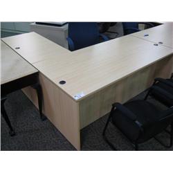 Maple L-Shaped Executive Desk
