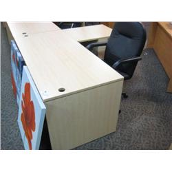 Maple L-Shaped Executive Desk