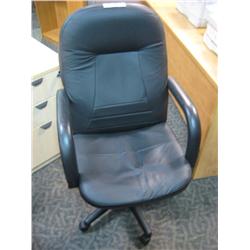 Black Leather Midback Chair