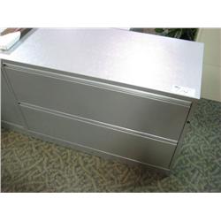 Herman Miller 36" Grey 2 Door Lateral File Cabinet
