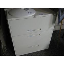 Global Beige 3 Drawer Lateral File Cabinet