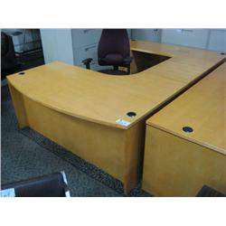Cherry U-Shaped Executive Office Suite