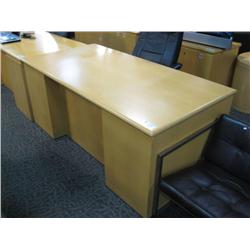 Maple Double Pedestal Executive Desk
