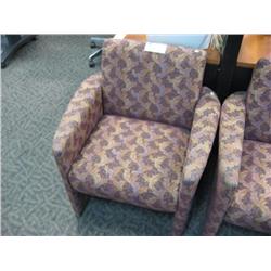 Floral Print Reception Chair