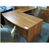 Image 1 : Cherry L-Shaped Executive Desk