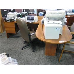 Cherry L-shape Executive Desk