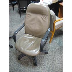 Brown Leather High Back Executive Chair