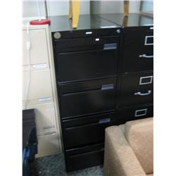 Black 4 Drawer Legal File Cabinet