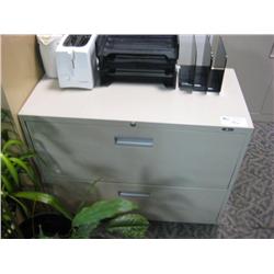 Beige 2 Drawer Lateral File Cabinet