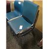 Image 1 : 3 Teal Stacking Chairs